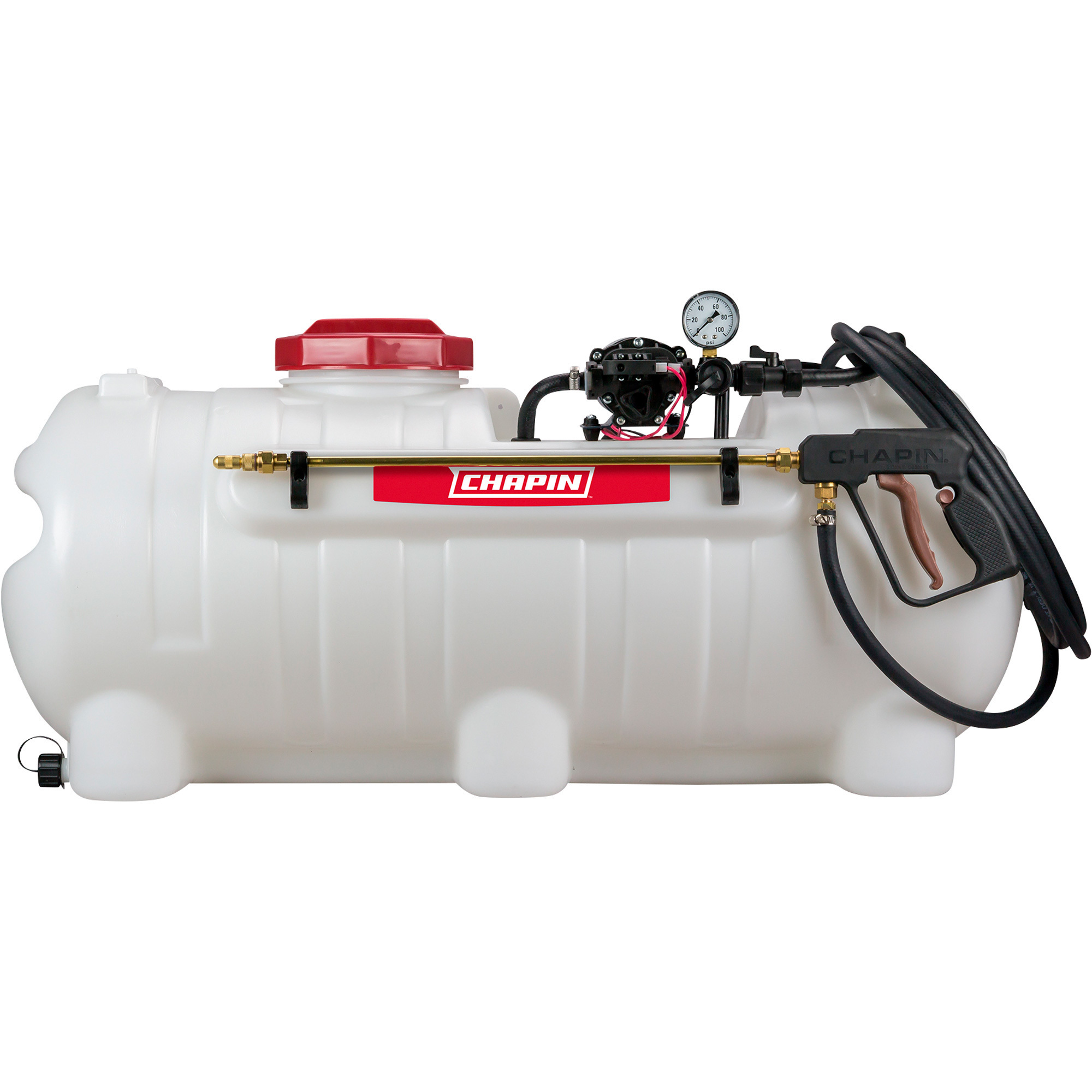Chapin EZ Mount ATV Boomless Broadcast/Spot Sprayer, 25-Gallon Capacity, 2.2 GPM, 12 Volts, Model# 97500E